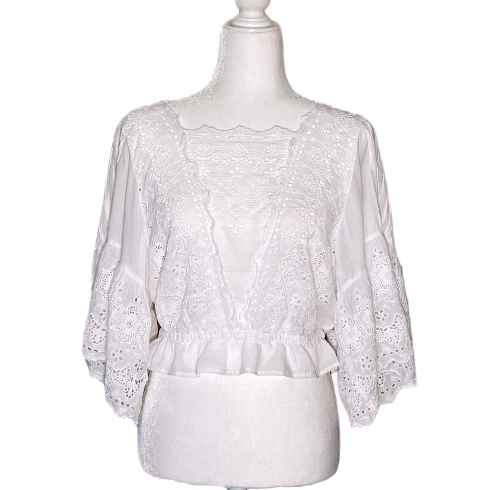Boho AE Kimono Sleeve Top - Excellent condition, Cotton, Sheer, Lightweight